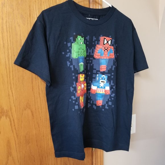 Minecraft Superhero Graphic T  Shirt  Youth  XL - Picture 3 of 7